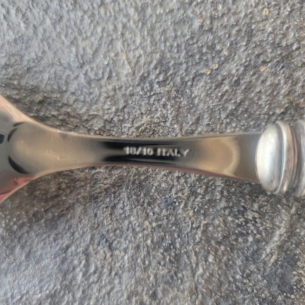Bugatti Aladdin Antique Blue Stainless Steel PearlizedHandle Small Serving Spoon